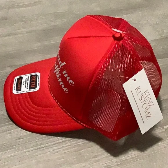 You had me by halftime Kenz Kustomz red trucker hat - Picture 4 of 7
